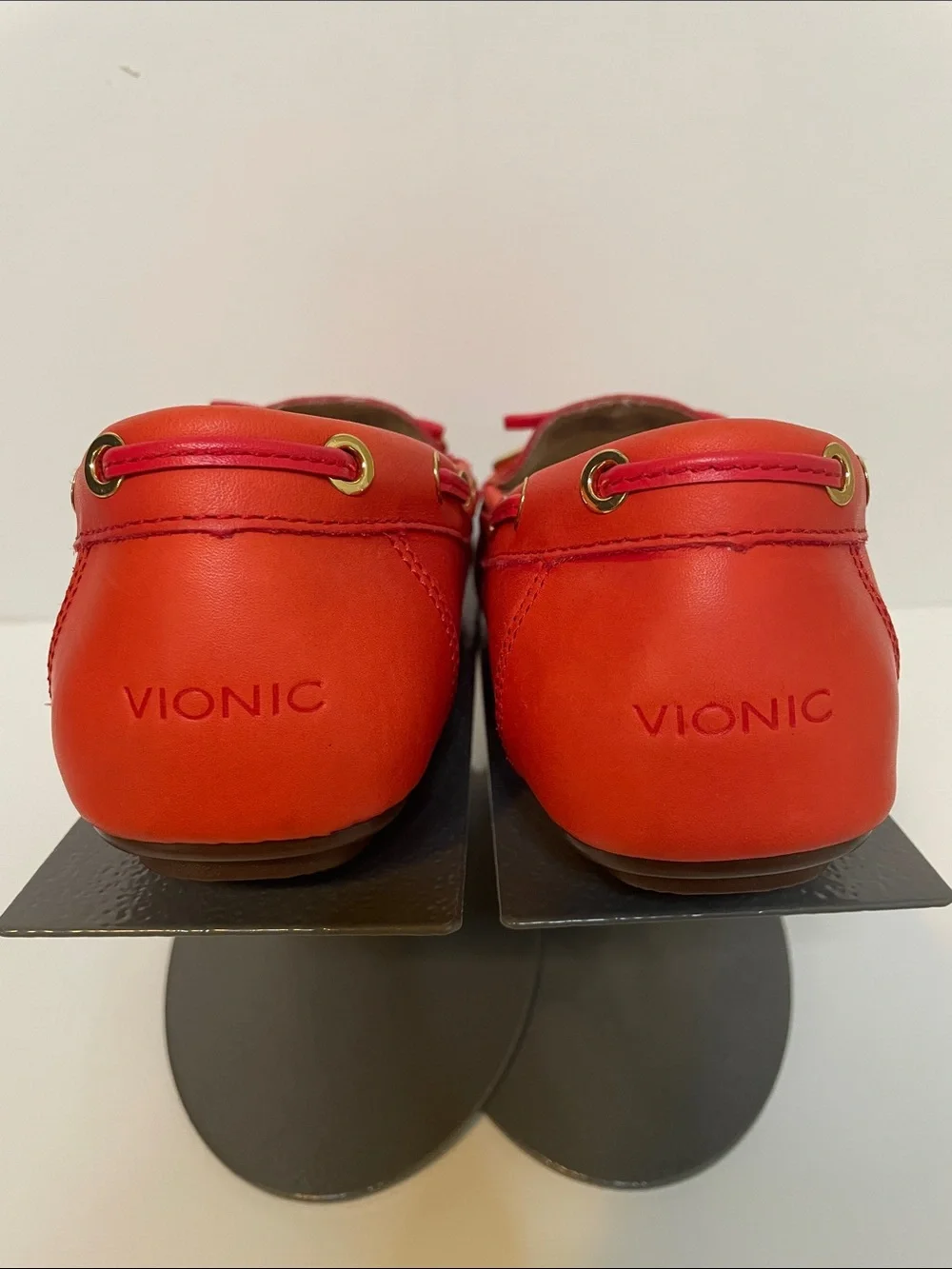 LN Vionic Orange Comfy Leather Driving Mocs - Sz 9